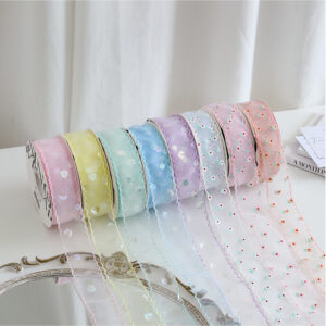 CINTA ORGANZA ESTAMPADA 4 CM X 10 YARDAS