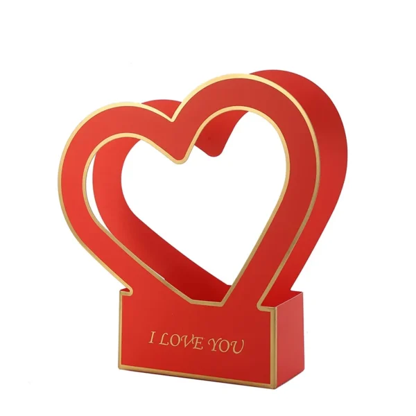 BOLSITA PARA FLORES EN FORMA DE CORAZON LOVE FOR YOU X12 UNID