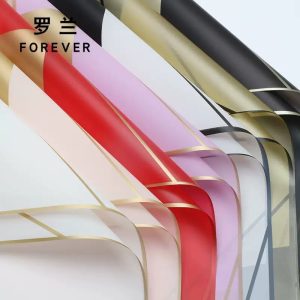 PAPEL COREANO DESTELLO DORADO – 20 UNIDADES