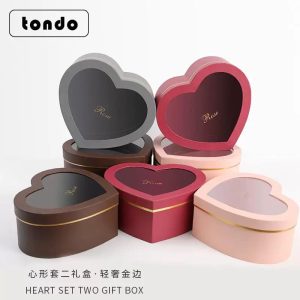 CAJA CORAZON CON VISOR X2 UNIDADES