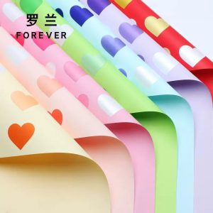 PAPEL COREANO CORAZON PASTELES – 20 UNIDADES