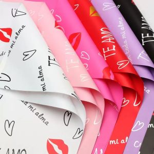 PAPEL COREANO ESTAMPADO TE AMO – 20 UNIDADES