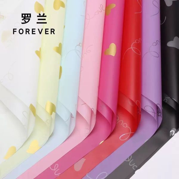 PAPEL COREANO TRANSPARENTE CORAZÓN – 20 UNIDADES