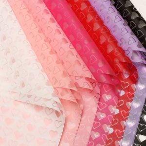 PAPEL COREANO TRANSPARENTE CORAZON MOD 2 – 20 UNIDADES