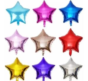 GLOBOS METALICOS ESTRELLAS 25 CM - ELEGIR