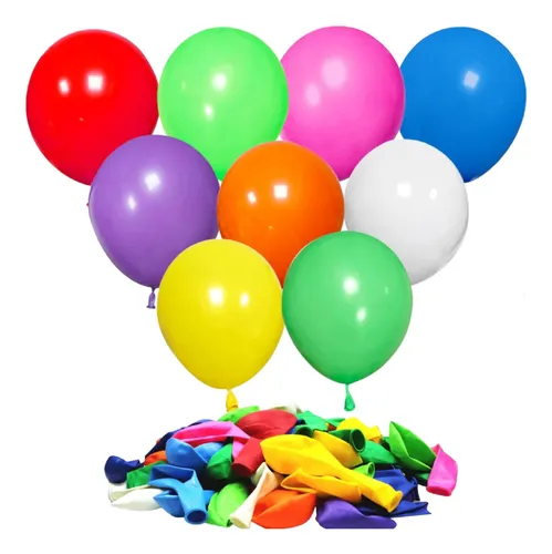 GLOBOS LÁTEX R5 LISOS - 200 UNIDADES