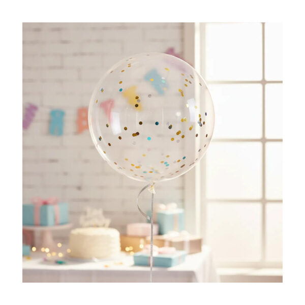 GLOBO BURBUJA 20 PULGADAS CON VARILLA – X 12UNIDADES