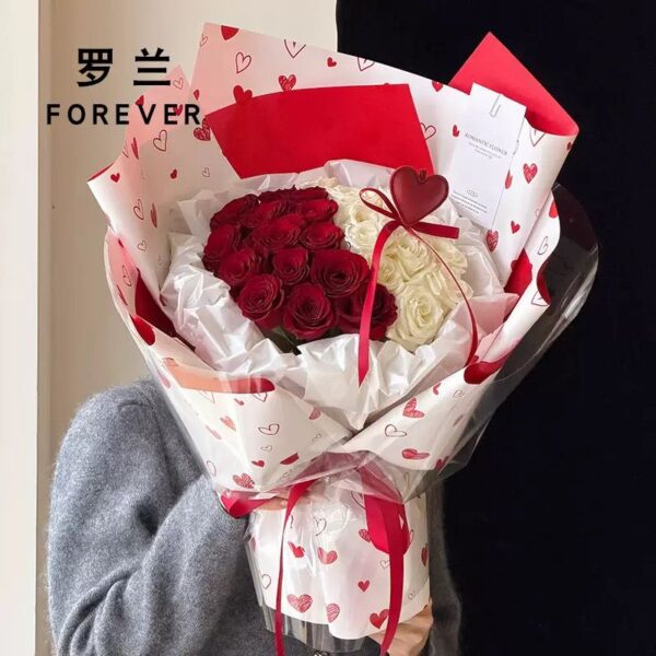 PAPEL COREANO CORAZON DISEÑO NUEVO #7012