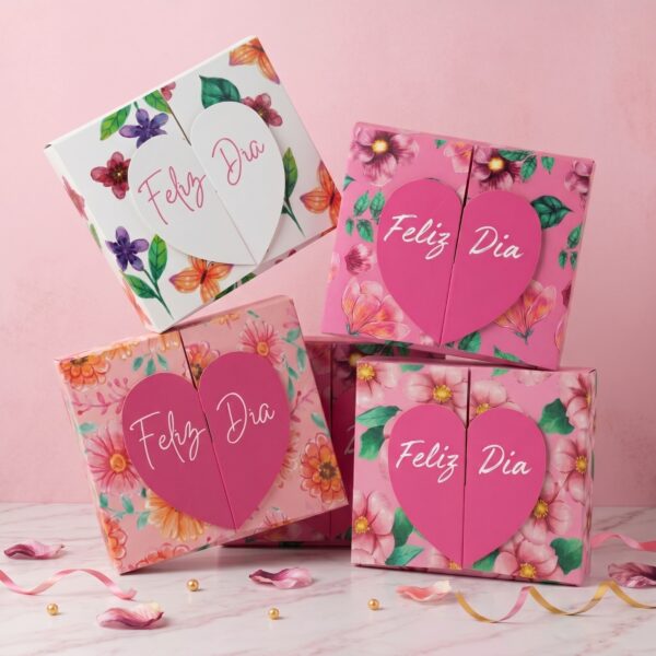 CAJAS BOX RECTANGULAR FELIZ DIA X12 UNIDADES