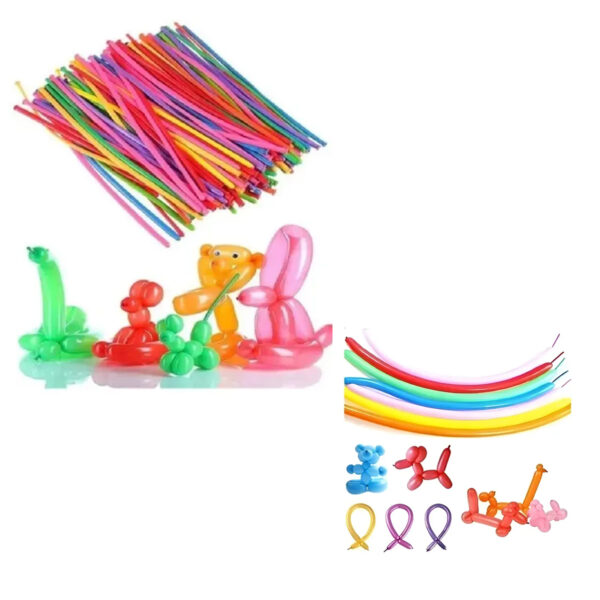 GLOBO LATEX MUTLI COLORES - 100 UNIDADES