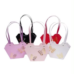 CARTERA PARA FLORES CON MARIPOSA X10 UNIDADES