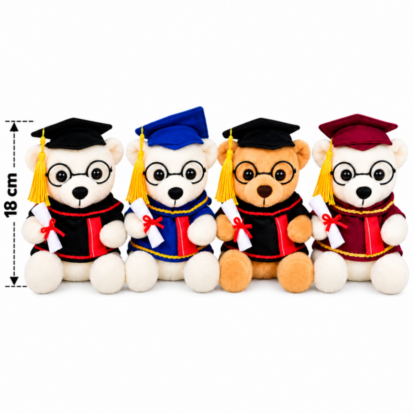 PELUCHE GRADUACION GAFAS METALICA X12 UNIDADES - 18CM